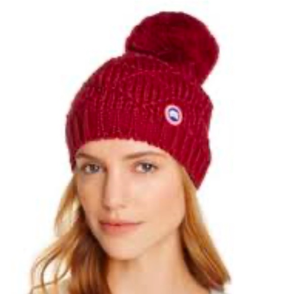 Canada Goose Merino Wool Beanie with Oversized Pom - Picture 1 of 10